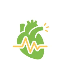 Az Egészség Négyszög Webáruház "Szív- és érrendszer támogatása" termékkategóriájának piktogramja, szimbóluma.