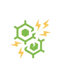 Az Egészség Négyszög Webáruház "Oxidatív stressz elleni sejtszintű védelem és antioxidáns támogatás" termékkategóriájának piktogramja, szimbóluma.