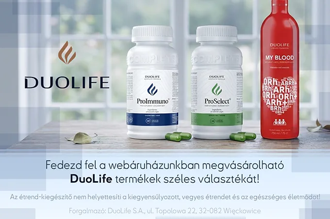 Fedezd fel a webáruházunkban megvásárolható DuoLife termékek széles választékát!